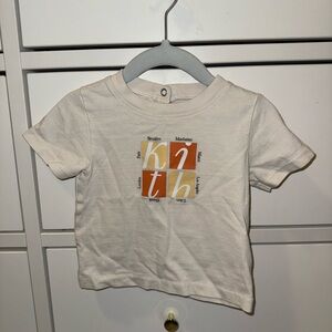 Kith Cream and Orange Kids Graphic Tee